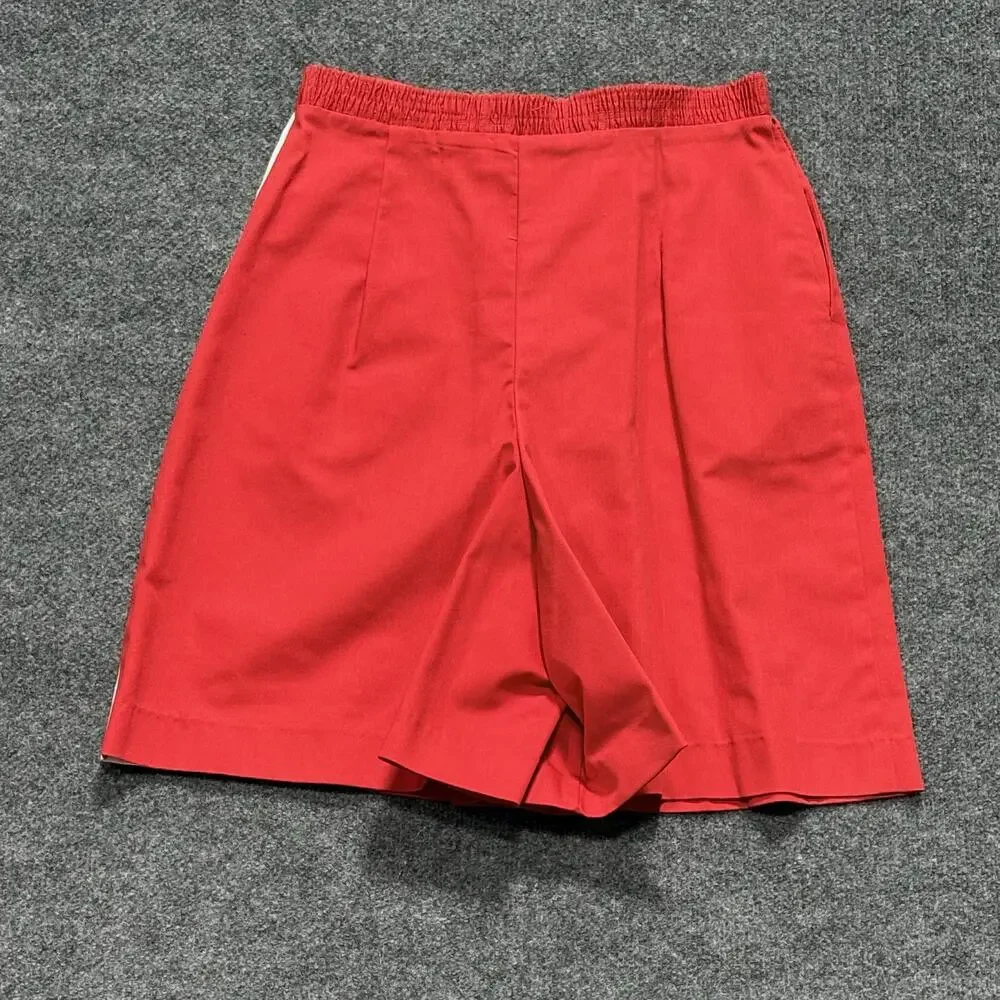 Vintage David Smith Shorts Womens 12 Multicolor Geometric Culotte Elastic Waist